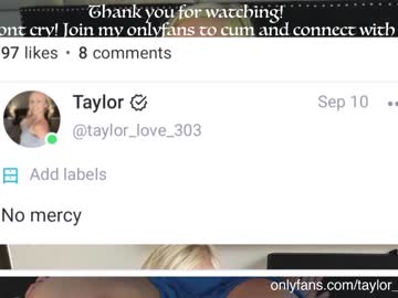 Nude cam girl taylor_love_303 image #1911514